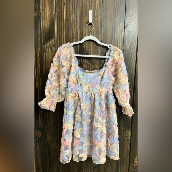 Allison & Kelly Dresses & Skirts - NWT: Allison + Kelly Pastel Floral Puff Sleeve Baby Doll Dress- Size: Small